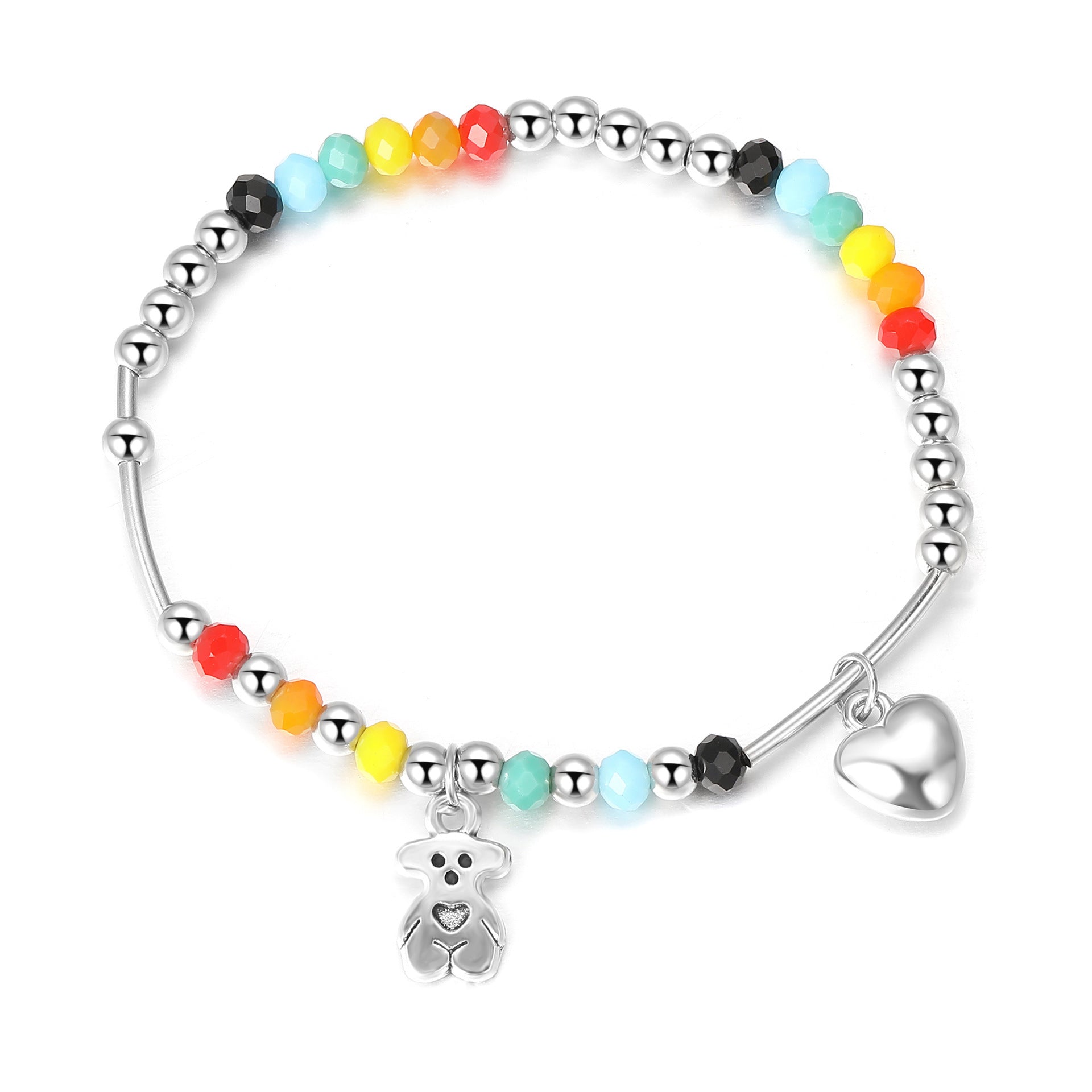 Venta al por mayor Pulsera De Aleación De Cuentas Coloridas